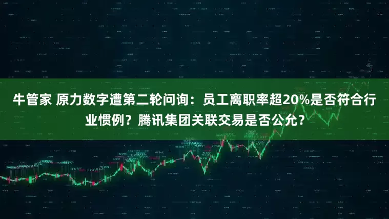牛管家 原力数字遭第二轮问询：员工离职率超20%是否符合行业惯例？腾讯集团关联交易是否公允？